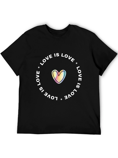 Love is Love Rainbow Heart Graphic Tee