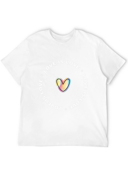 Love is Love Rainbow Heart Graphic Tee