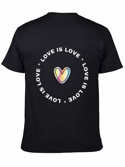 Love is Love Rainbow Heart Graphic Tee