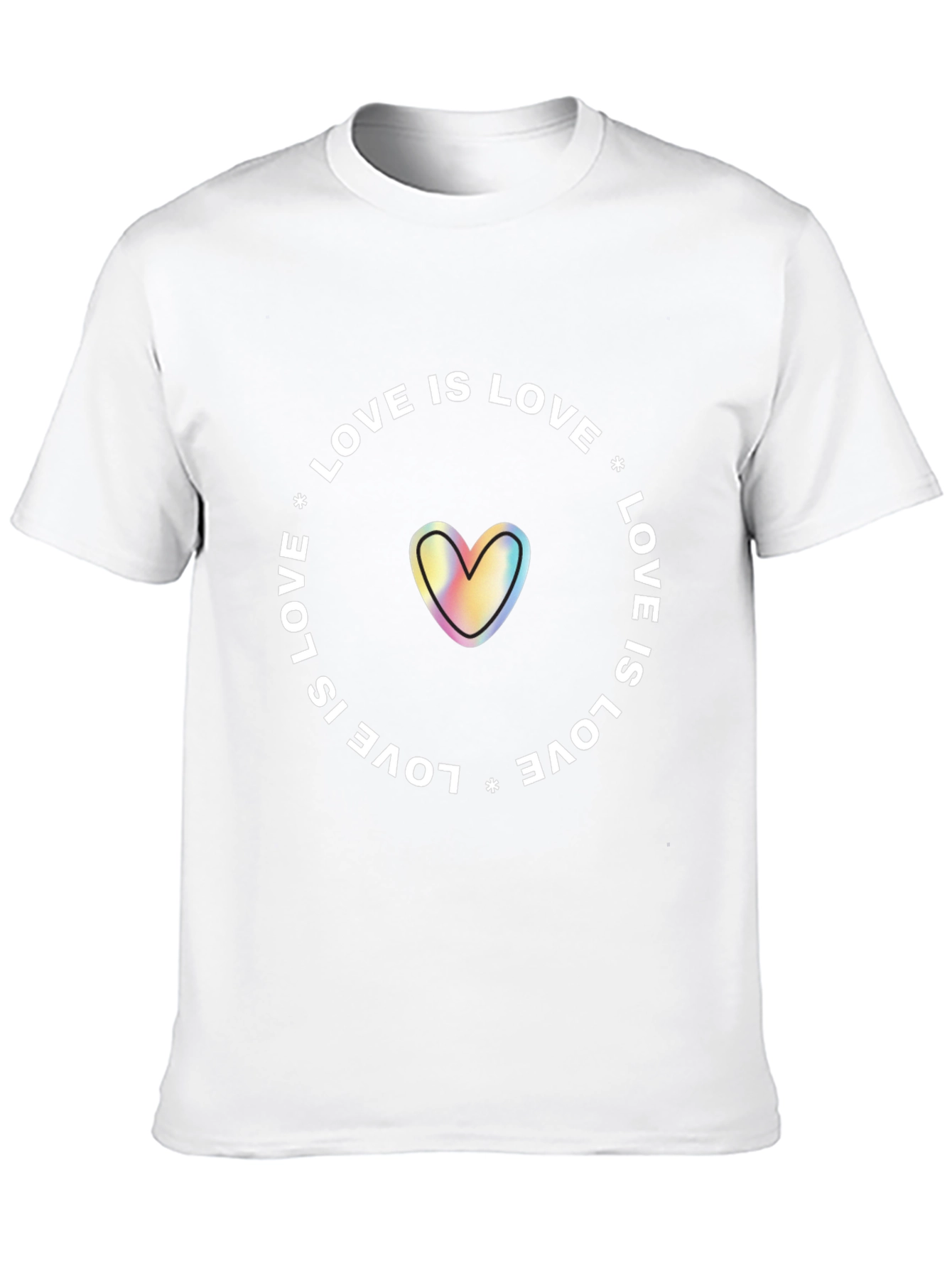 Love is Love Rainbow Heart Graphic Tee