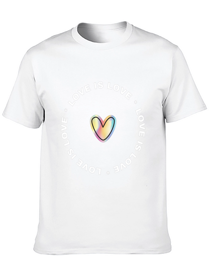 Love is Love Rainbow Heart Graphic Tee