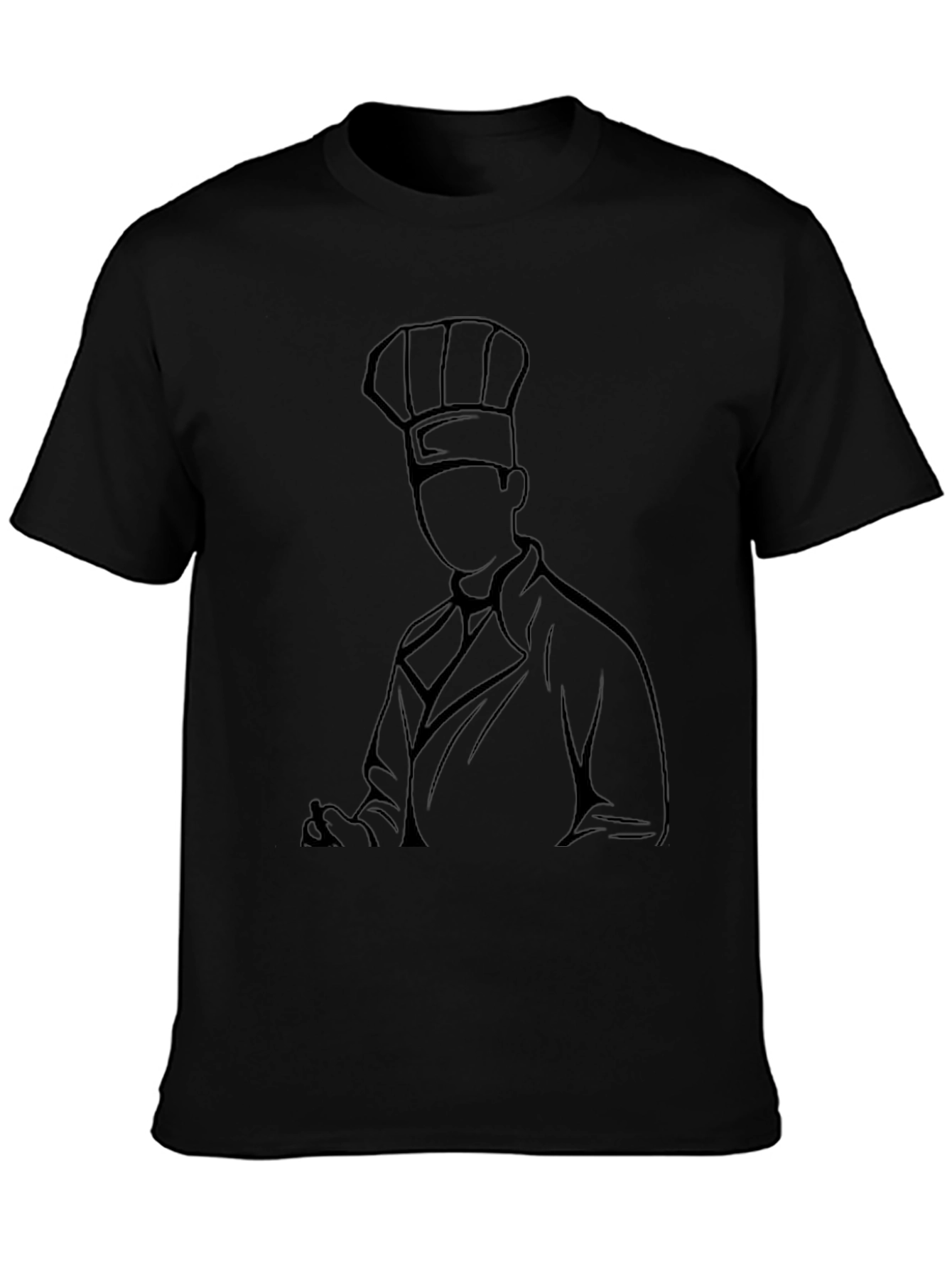 Chef Silhouette Black Graphic Tee