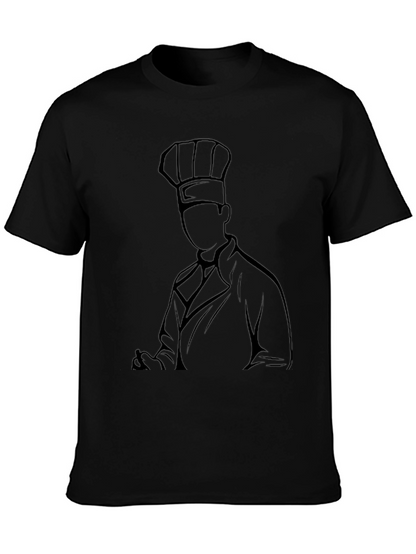 Chef Silhouette Black Graphic Tee