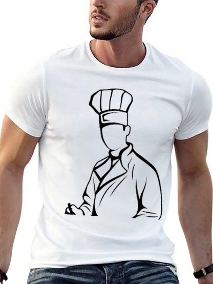 Chef Silhouette Black Graphic Tee
