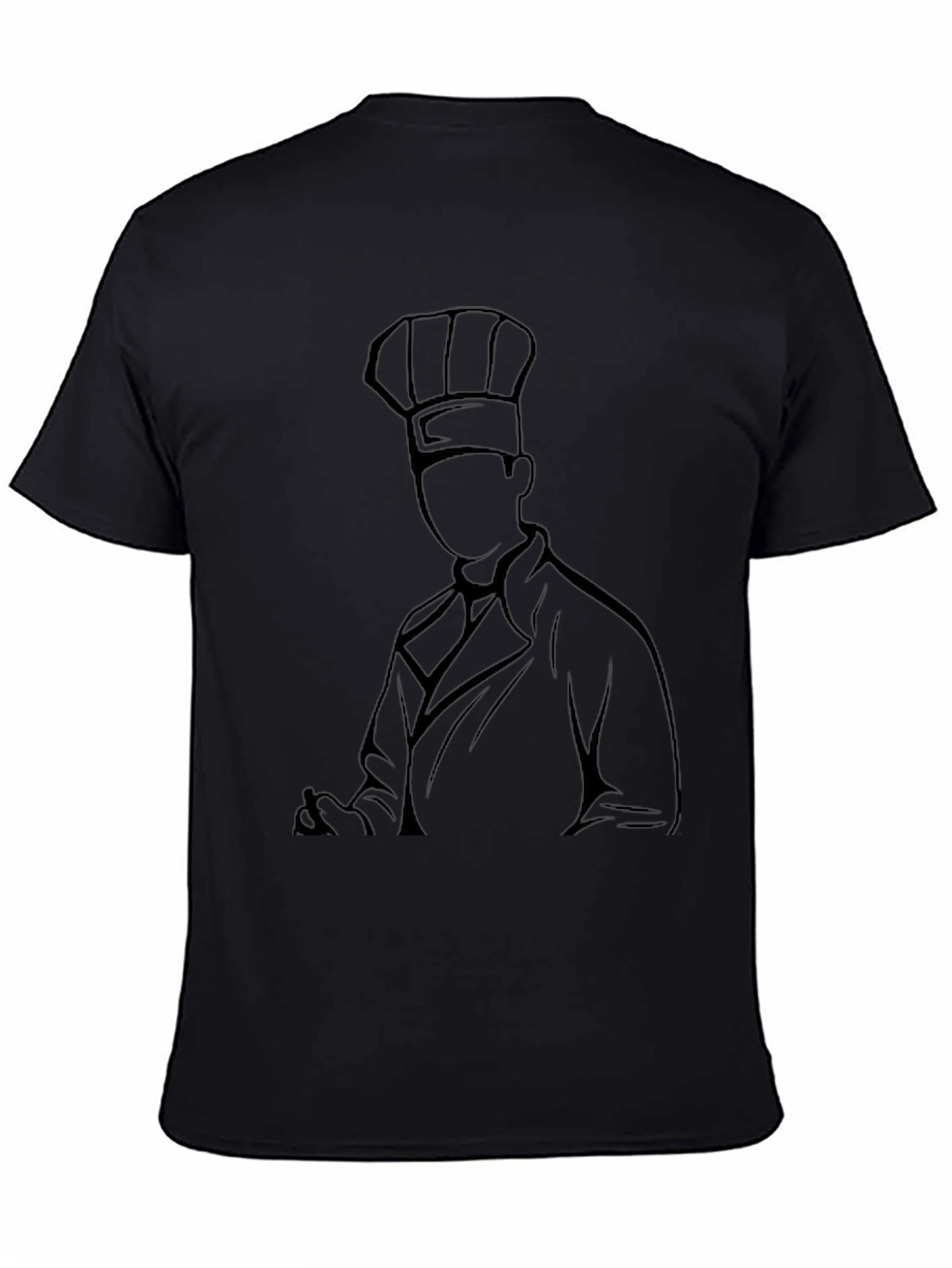 Chef Silhouette Black Graphic Tee
