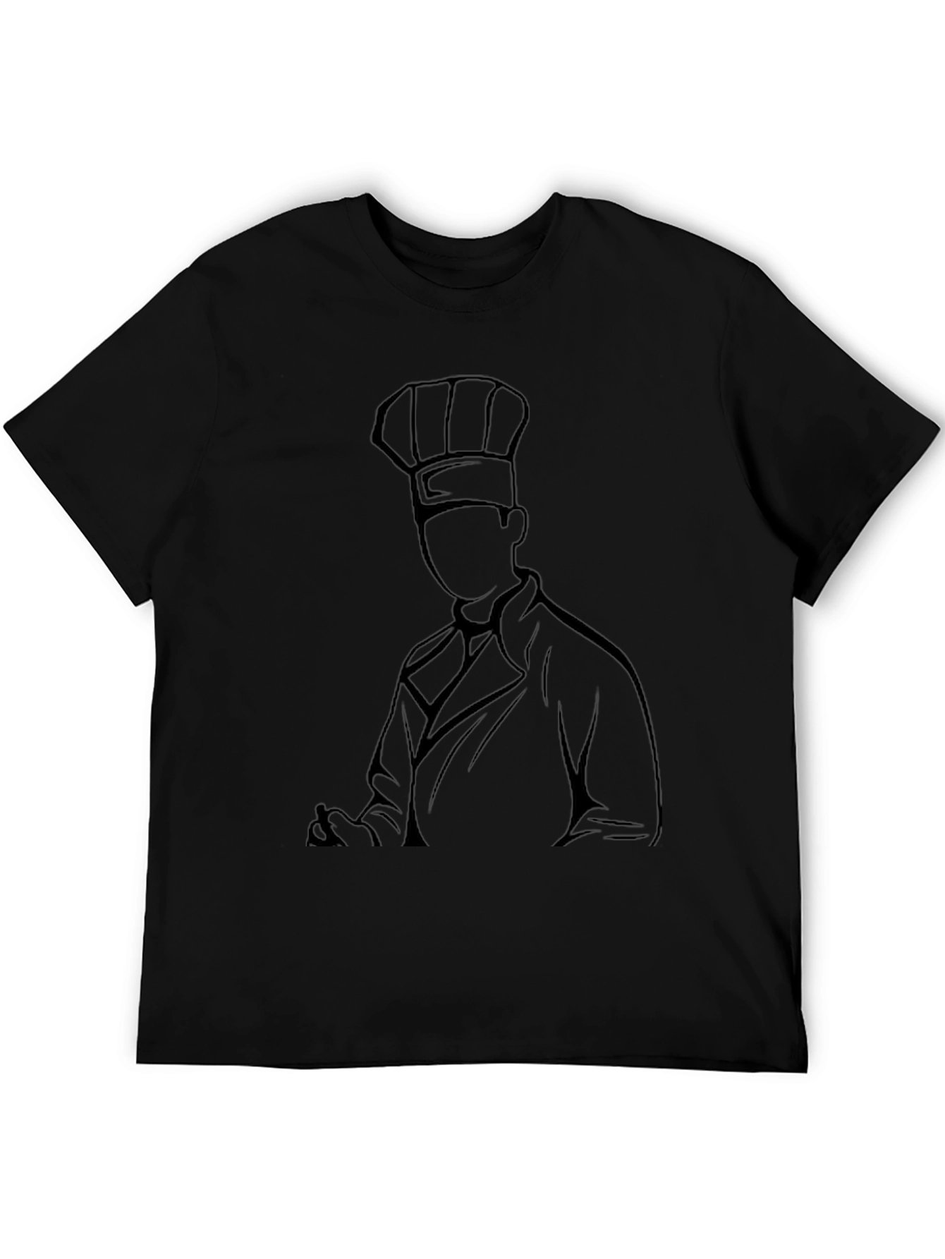Chef Silhouette Black Graphic Tee