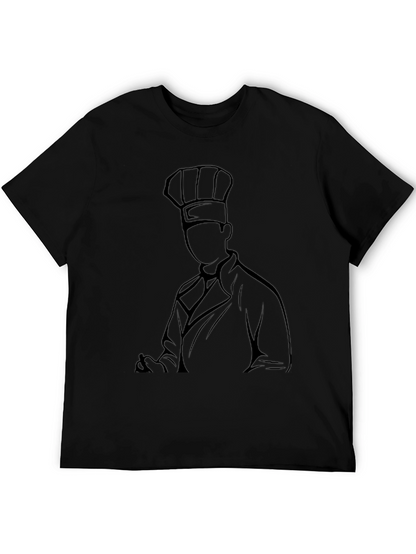 Chef Silhouette Black Graphic Tee
