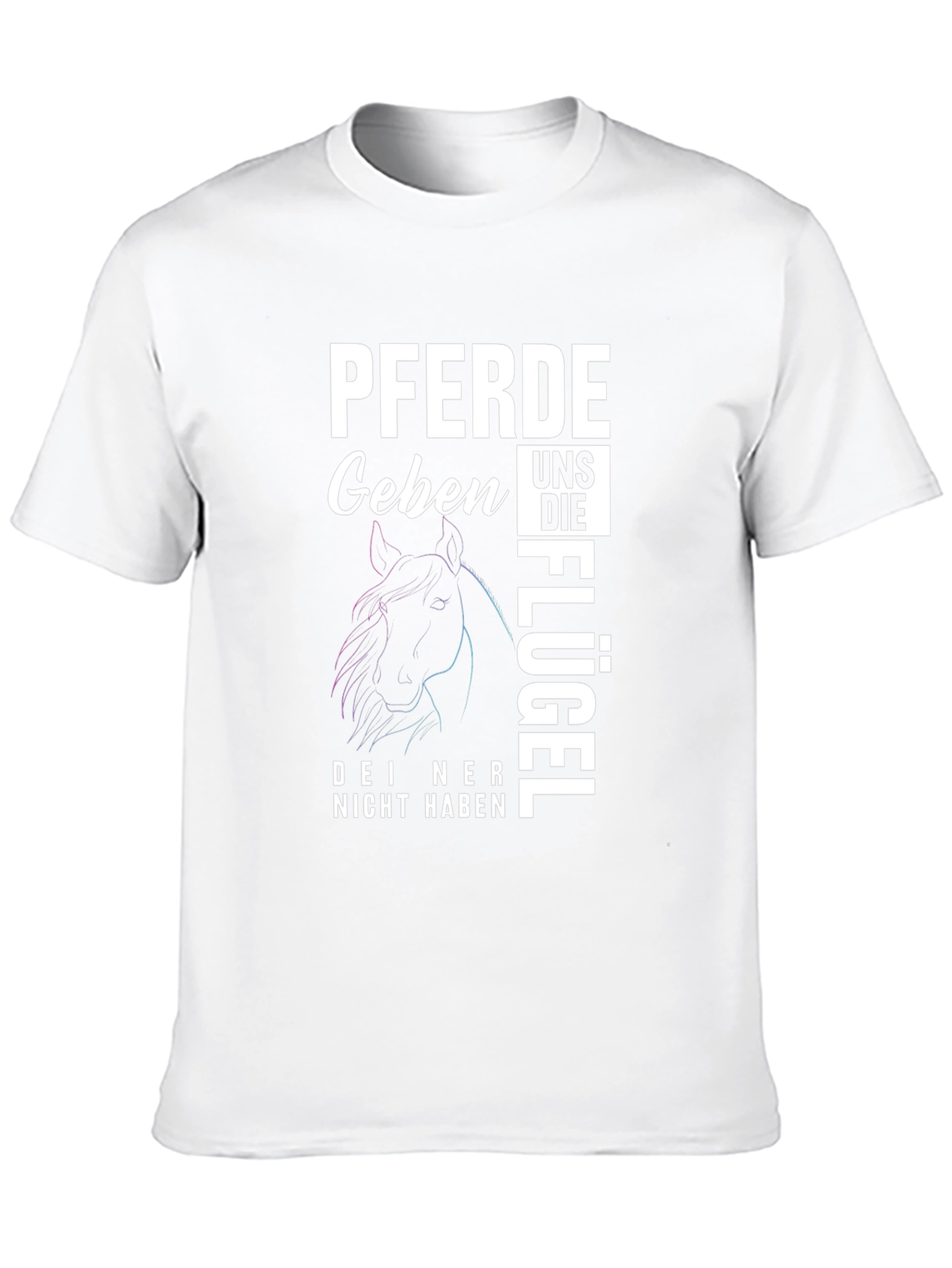 PFERDE Horse Design Black T-Shirt