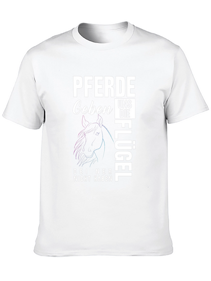 PFERDE Horse Design Black T-Shirt