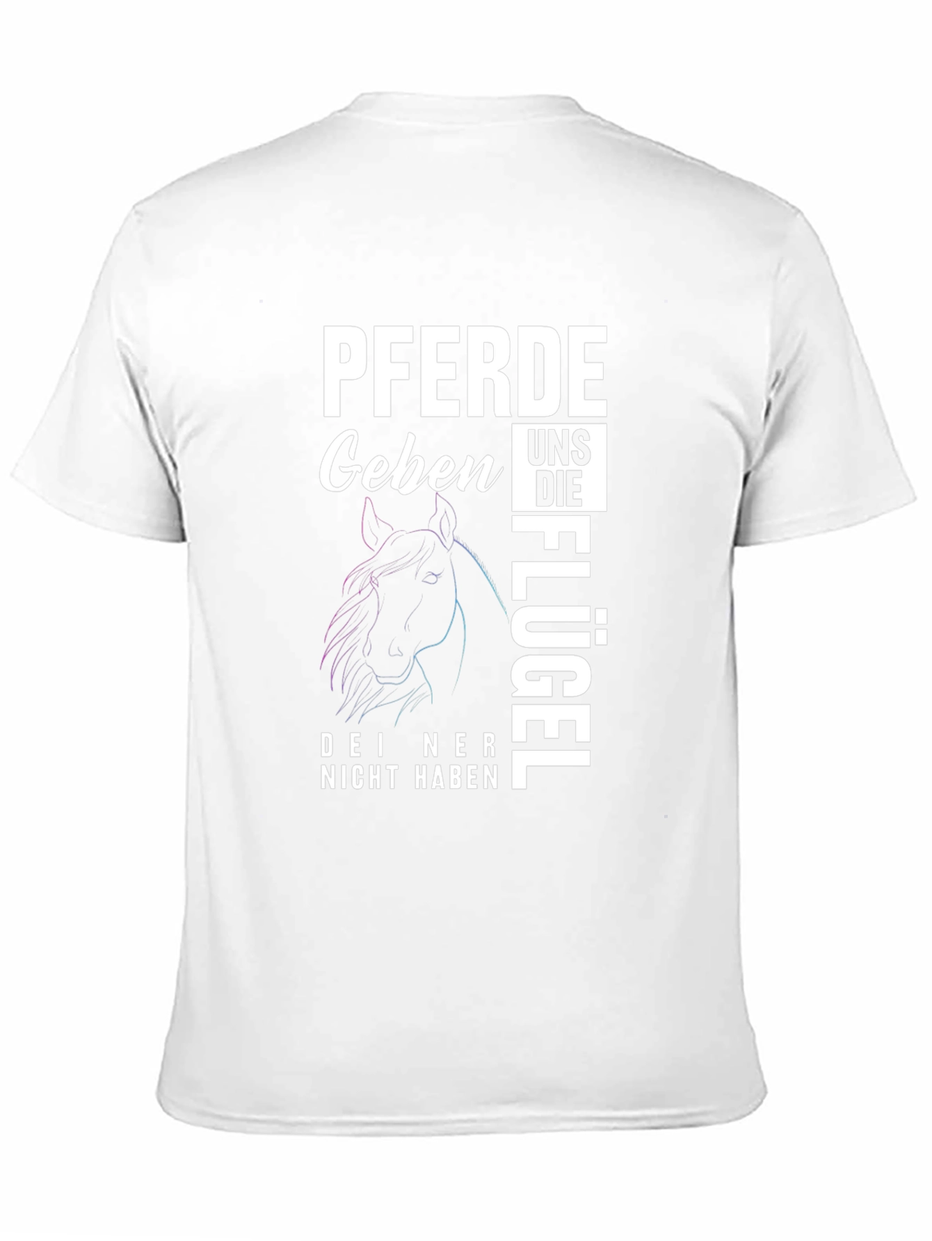 PFERDE Horse Design Black T-Shirt