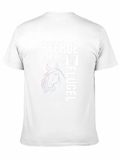 PFERDE Horse Design Black T-Shirt