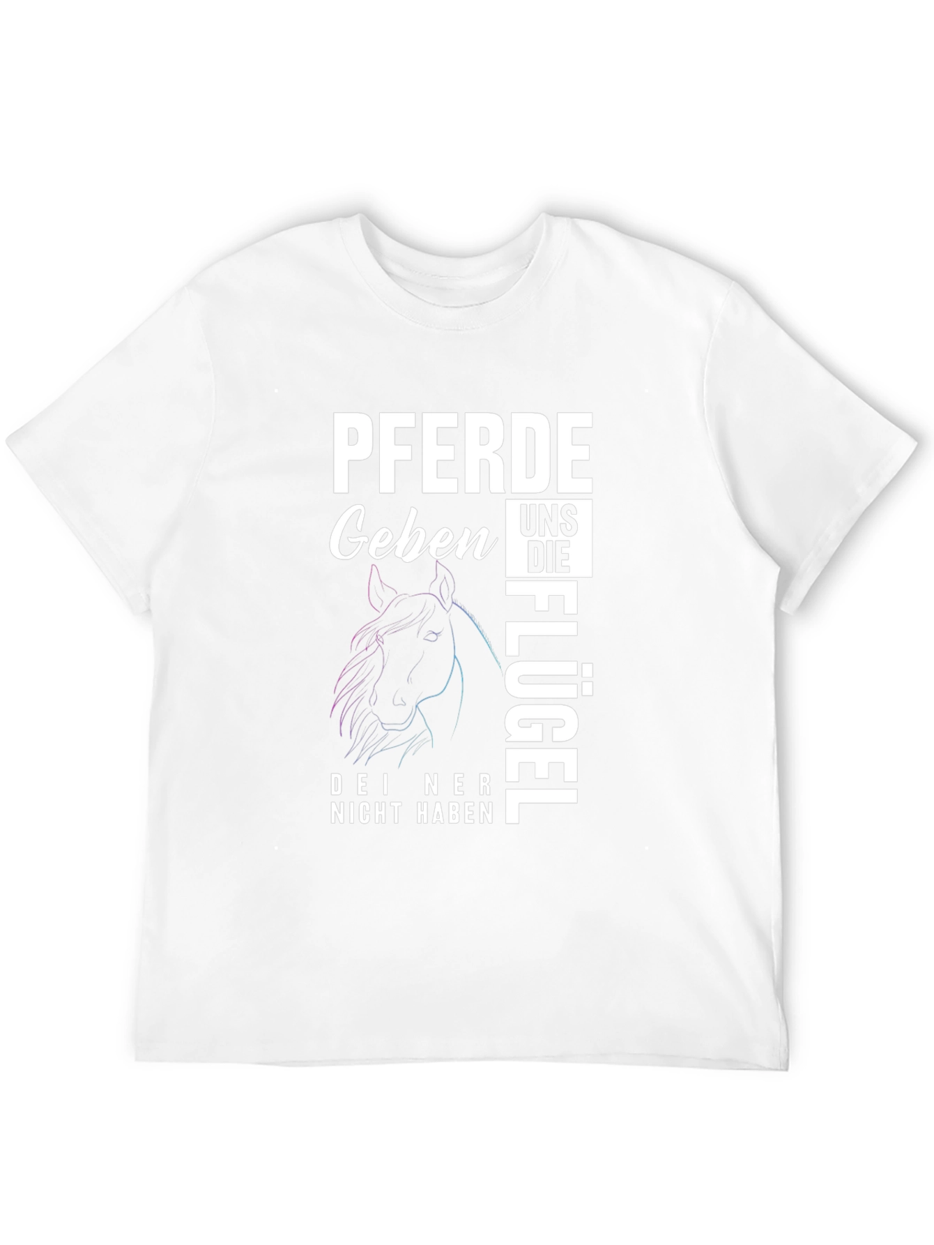 PFERDE Horse Design Black T-Shirt