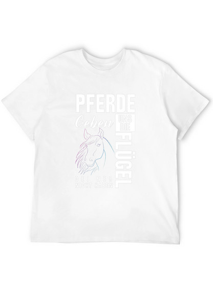 PFERDE Horse Design Black T-Shirt