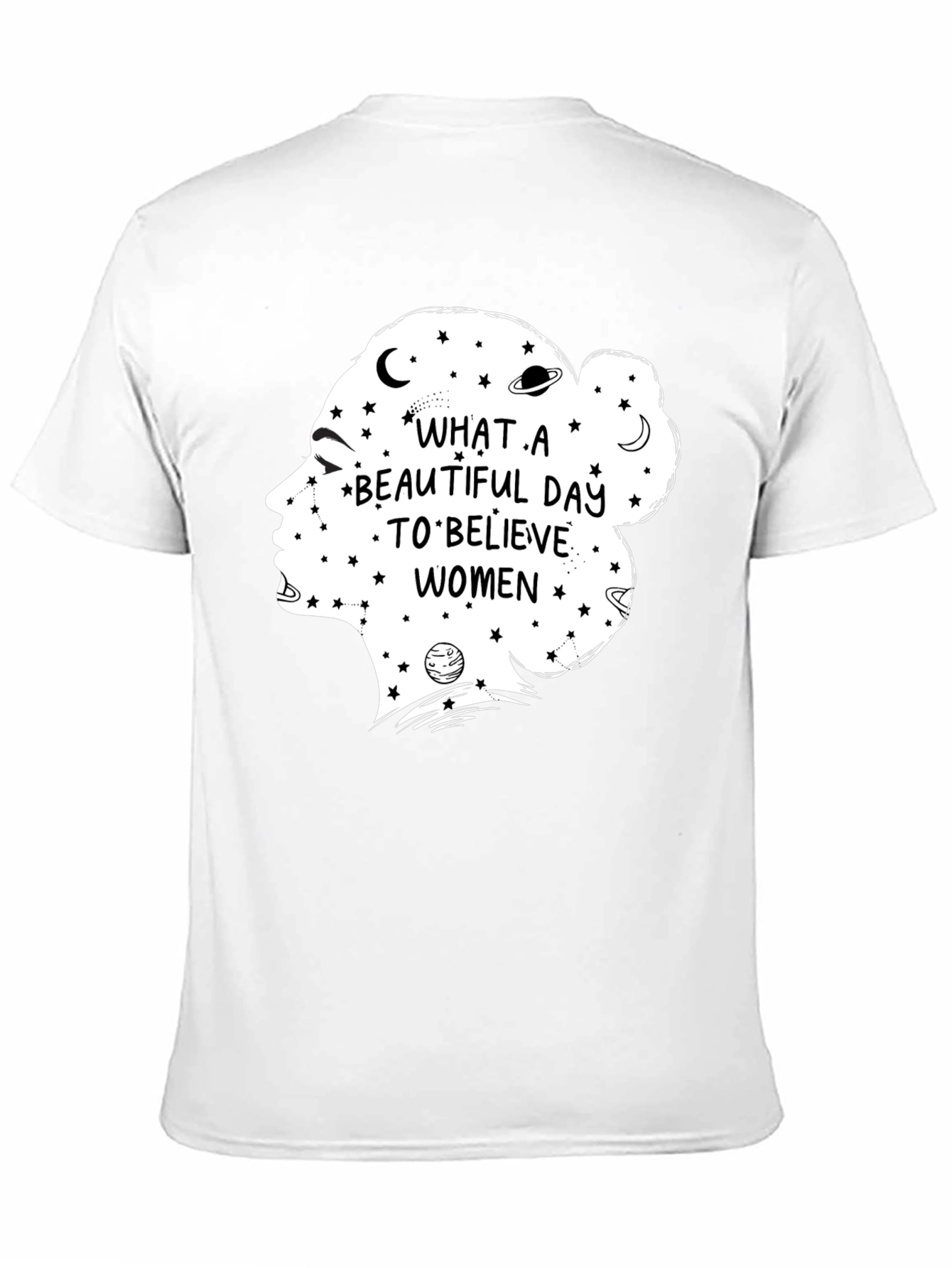 Believe Women Graphic Tee - Black Cotton