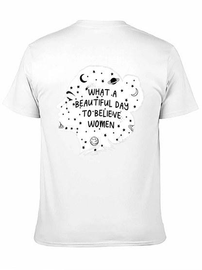 Believe Women Graphic Tee - Black Cotton