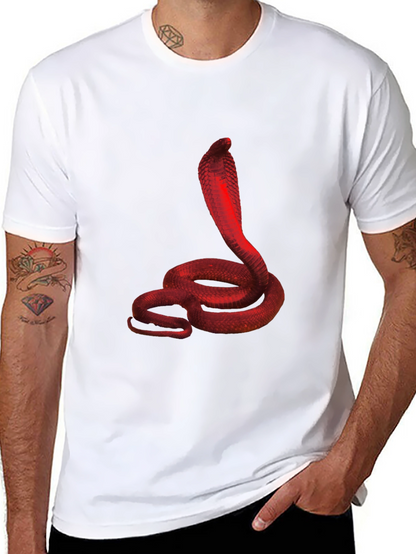 Red Cobra Graphic Black T-Shirt