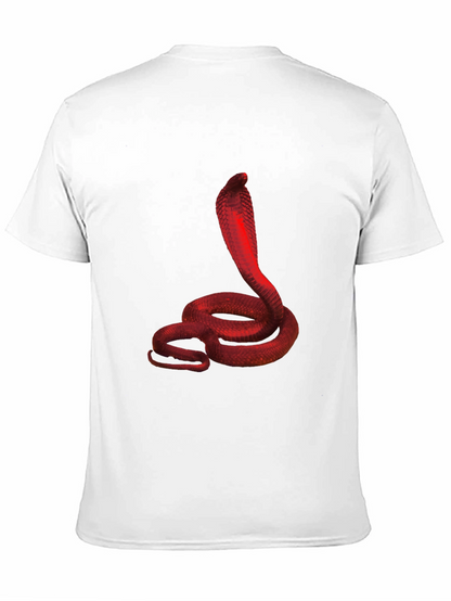 Red Cobra Graphic Black T-Shirt