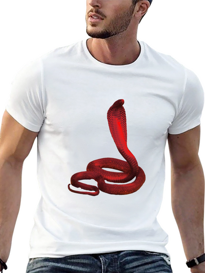 Red Cobra Graphic Black T-Shirt