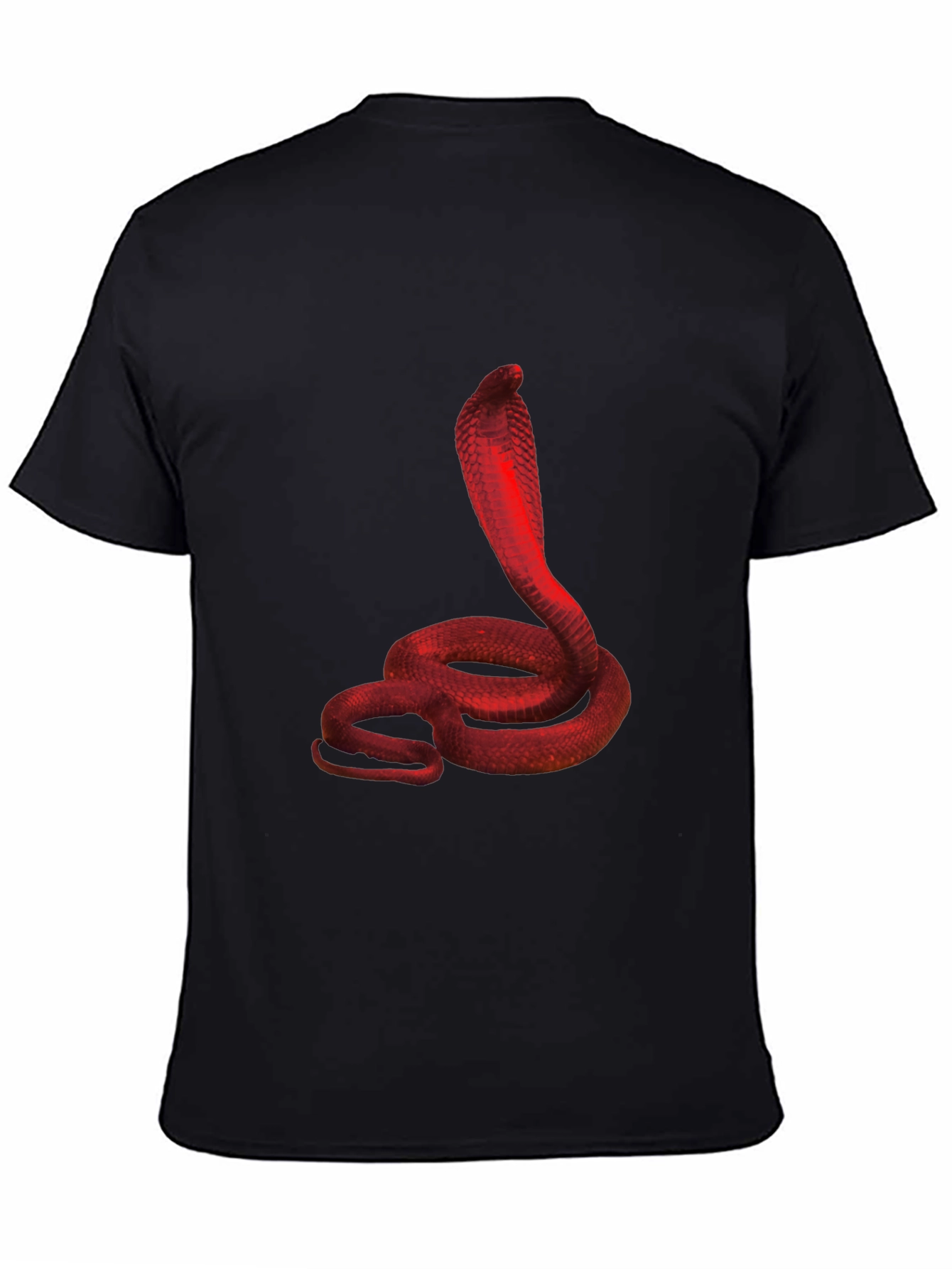 Red Cobra Graphic Black T-Shirt