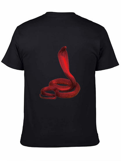 Red Cobra Graphic Black T-Shirt
