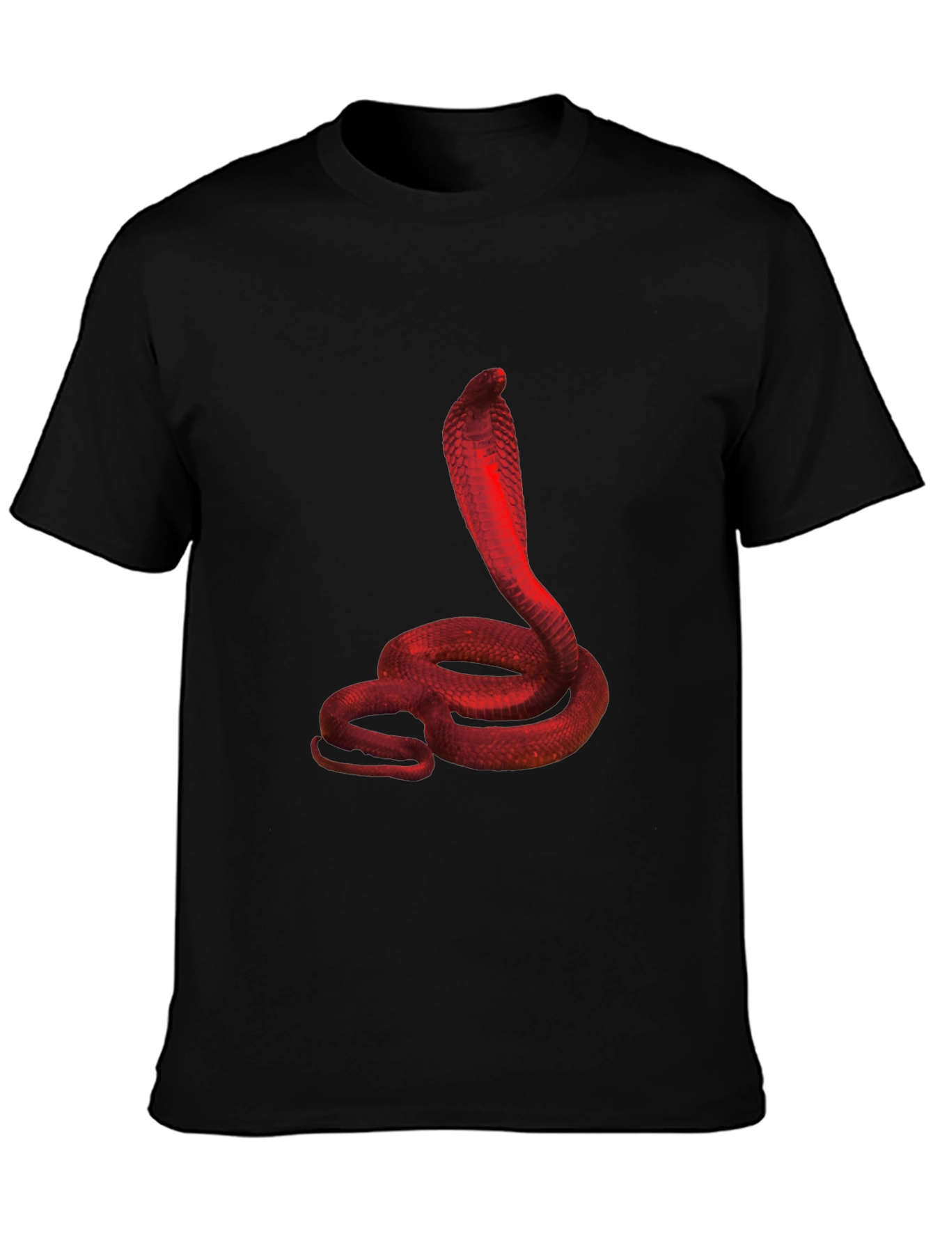 Red Cobra Graphic Black T-Shirt