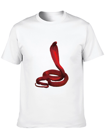 Red Cobra Graphic Black T-Shirt