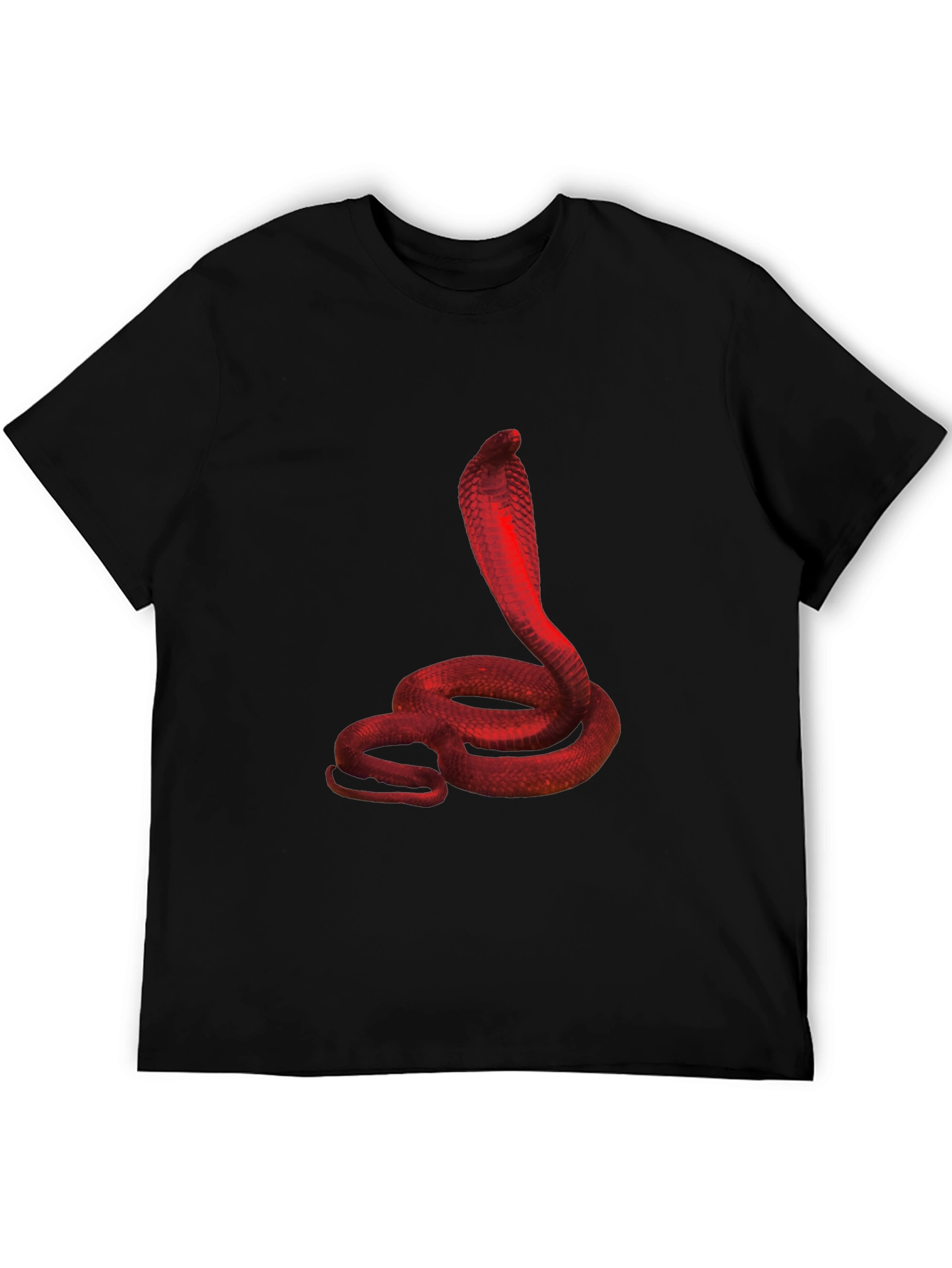 Red Cobra Graphic Black T-Shirt