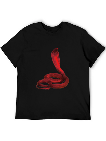 Red Cobra Graphic Black T-Shirt