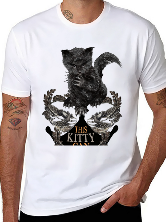 Black Kitty T-Shirt - This Kitty Can Graphic Tee