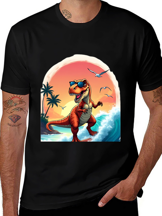 Surfing Dinosaur Graphic Tee