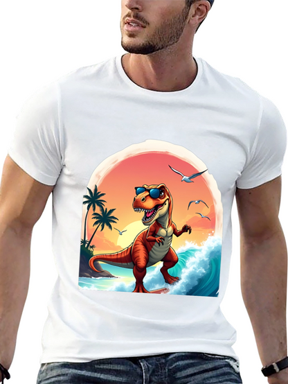 Surfing Dinosaur Graphic Tee