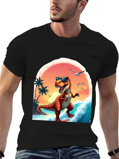 Surfing Dinosaur Graphic Tee
