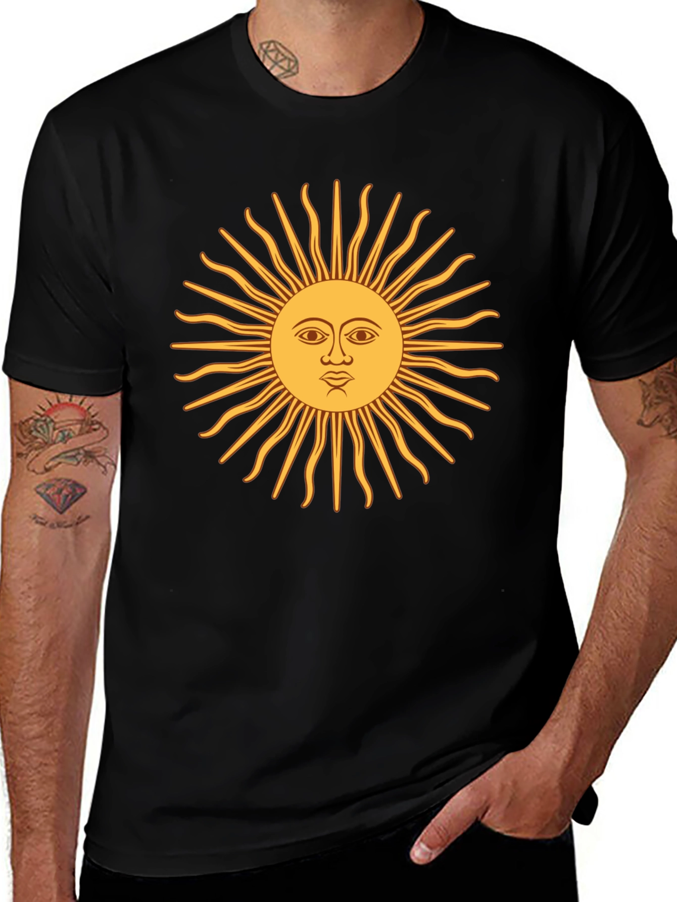 Sun Graphic Black T-Shirt