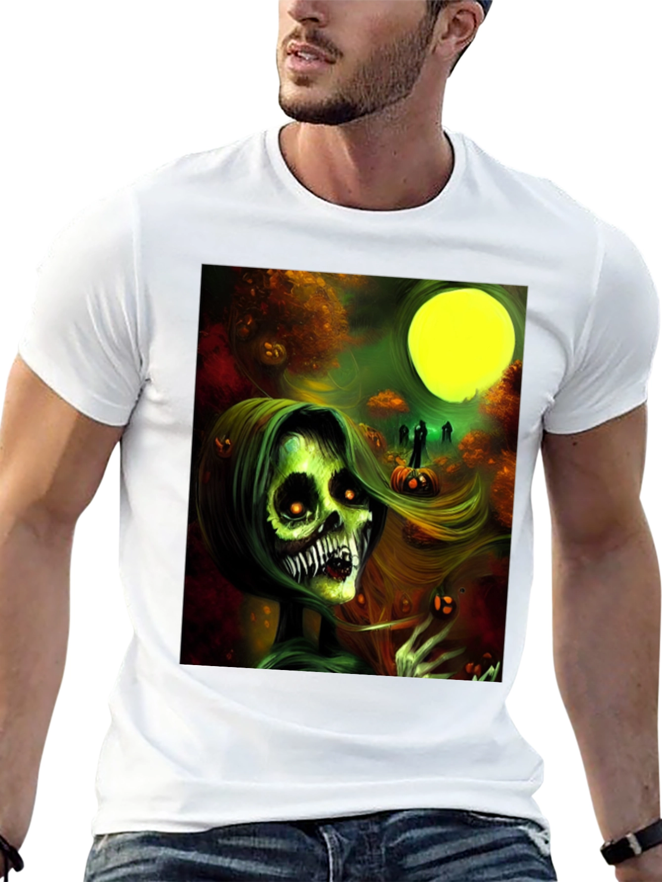 Halloween Zombie Woman Graphic Tee