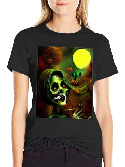 Halloween Zombie Woman Graphic Tee