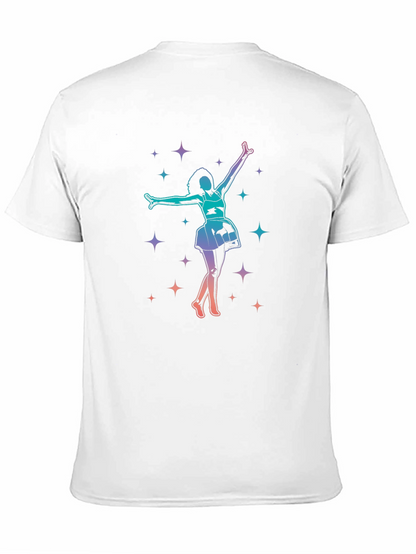 Dancing Star Graphic Tee - Black Cotton