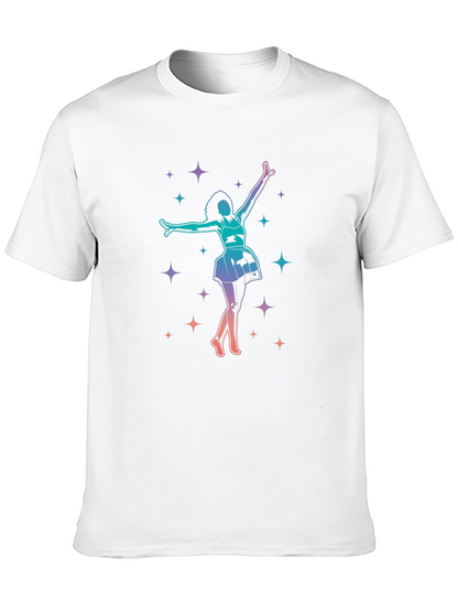 Dancing Star Graphic Tee - Black Cotton