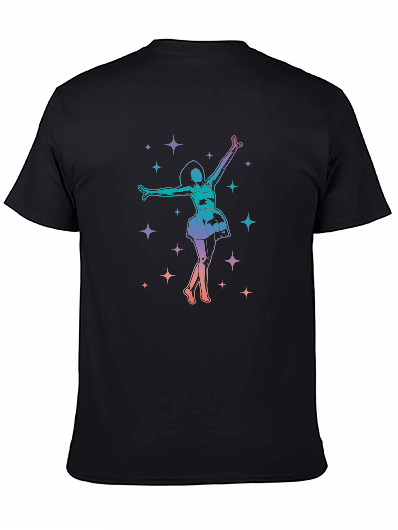 Dancing Star Graphic Tee - Black Cotton