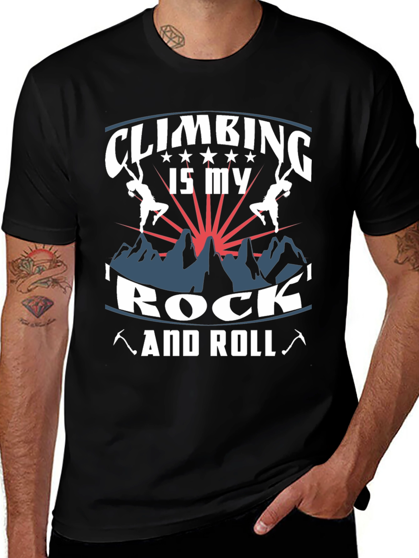 Climbing is My Rock and Roll Graphic Tee