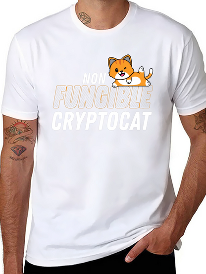 Non Fungible Crypto Cat Graphic T-Shirt