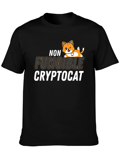 Non Fungible Crypto Cat Graphic T-Shirt