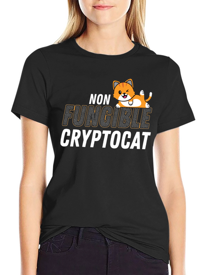 Non Fungible Crypto Cat Graphic T-Shirt