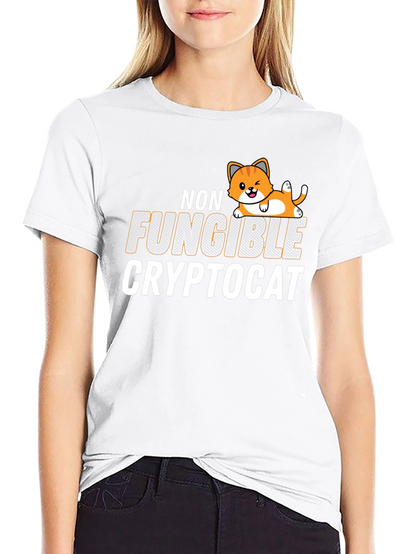 Non Fungible Crypto Cat Graphic T-Shirt