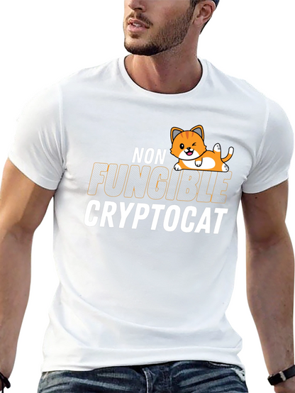 Non Fungible Crypto Cat Graphic T-Shirt