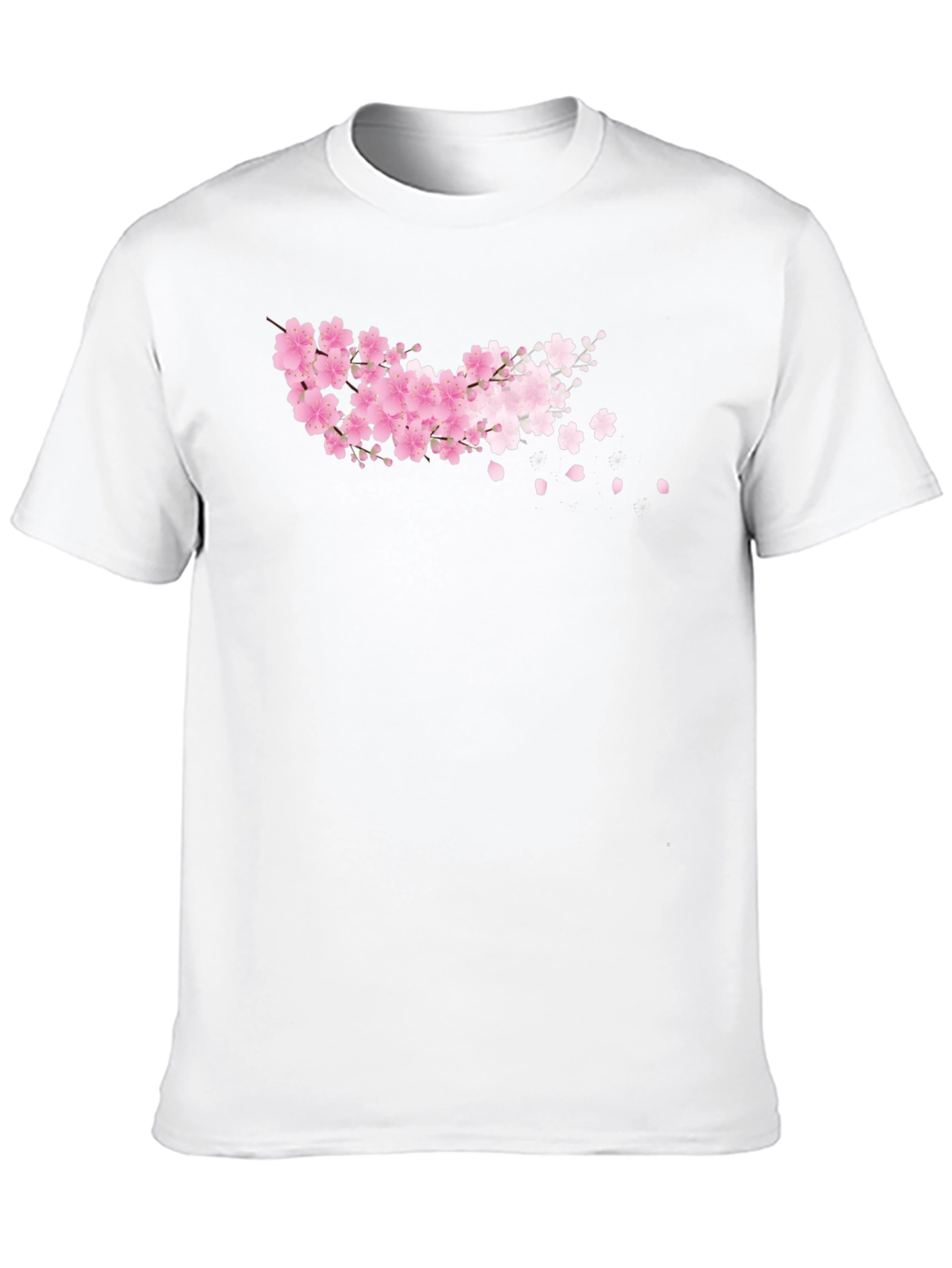 Cherry Blossom Black T-Shirt - Floral Design