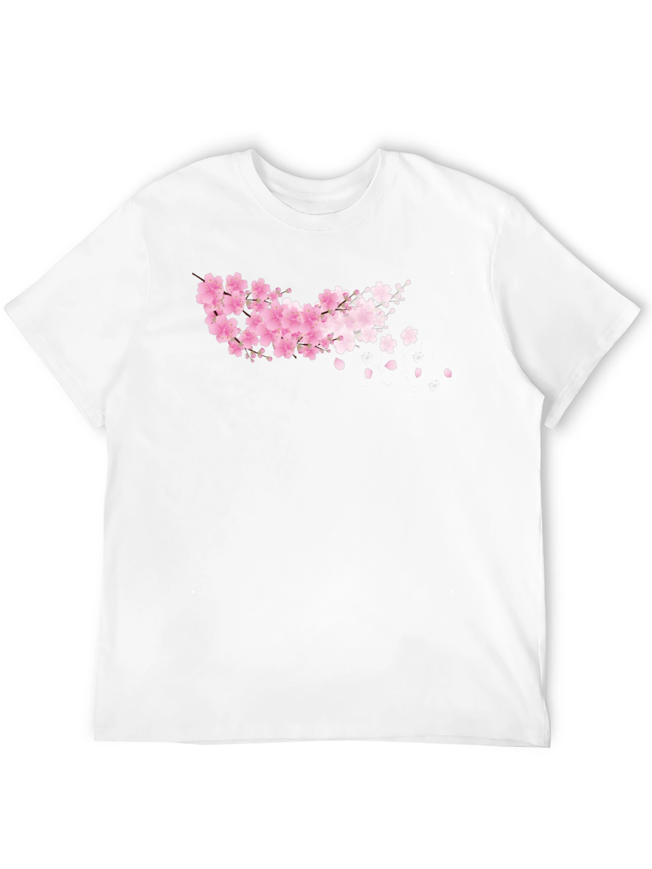 Cherry Blossom Black T-Shirt - Floral Design