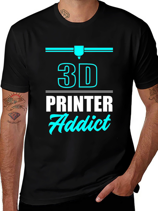 3D Printer Addict T-Shirt - Black