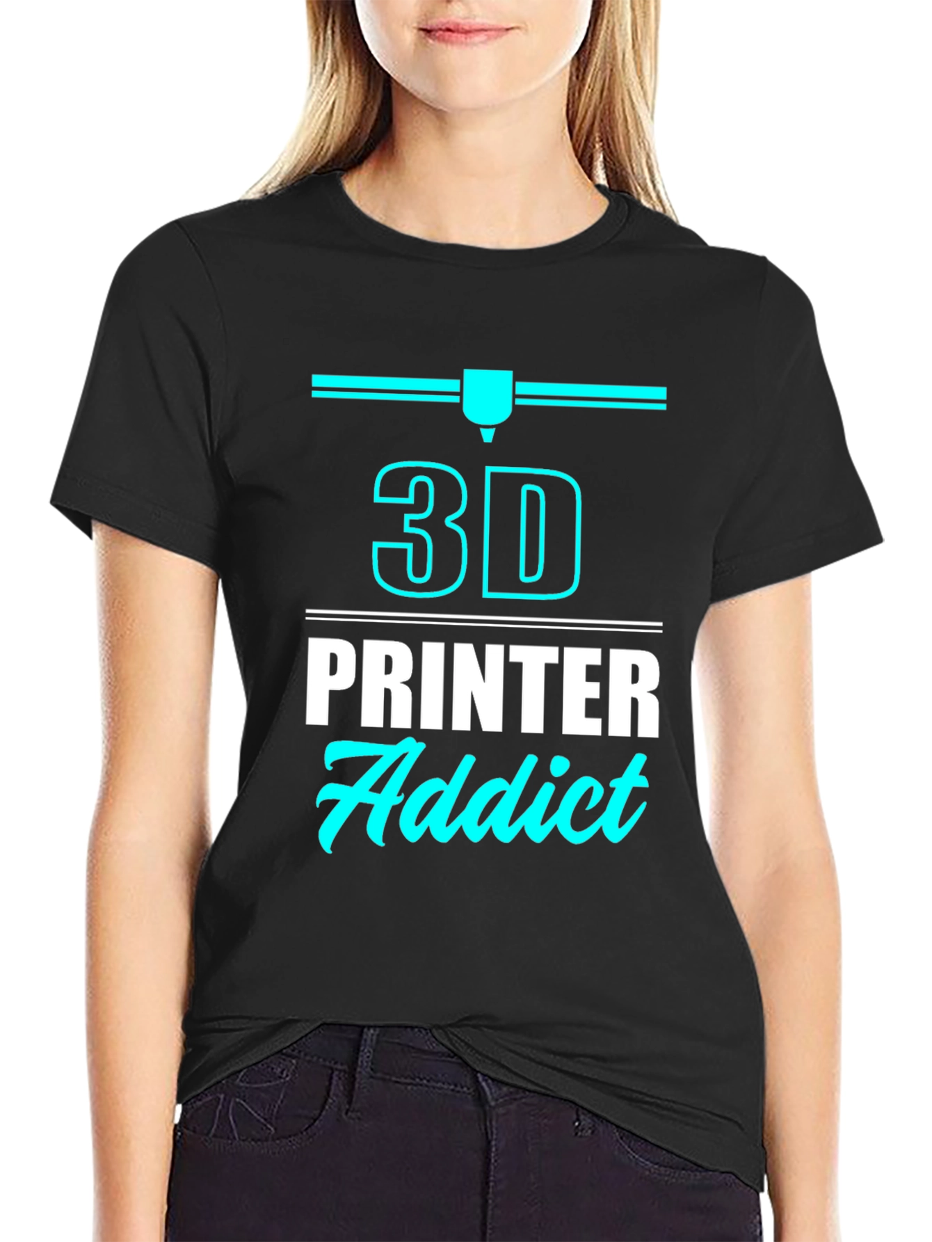 3D Printer Addict T-Shirt - Black