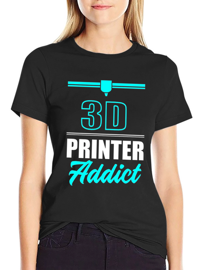 3D Printer Addict T-Shirt - Black