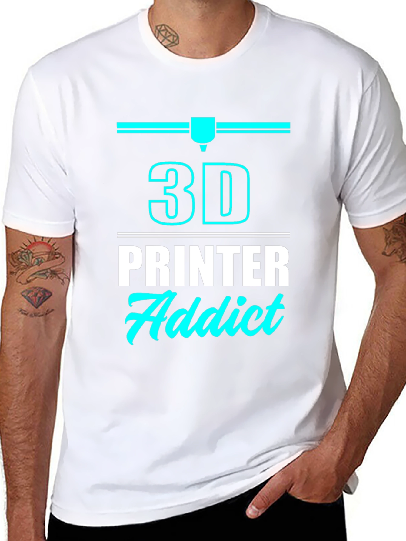 3D Printer Addict T-Shirt - Black